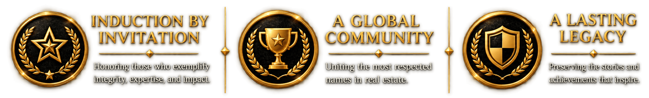 Induction by Invitation · A Global Community · A Lasting Legacy